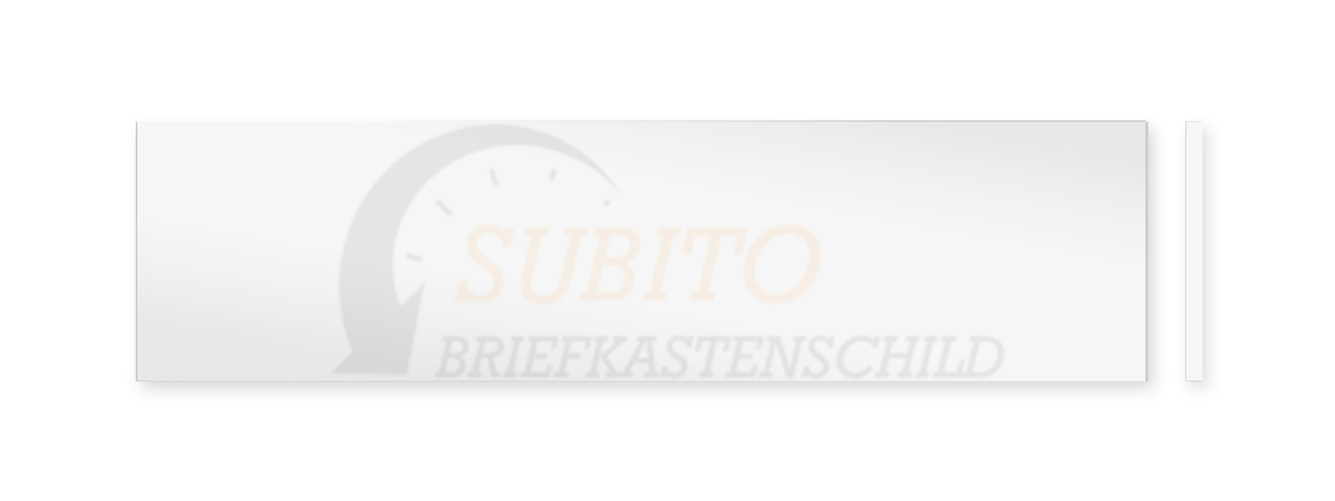 Briefkastenschild Renz 100 x 25 x 0,8 Kunststoff weiss